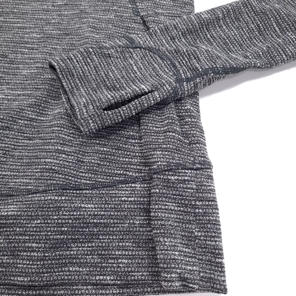 Lululemon Think Fast Women’s Pullover Heathered Black White Coco Pique - Size 10 - Picture 9 of 16